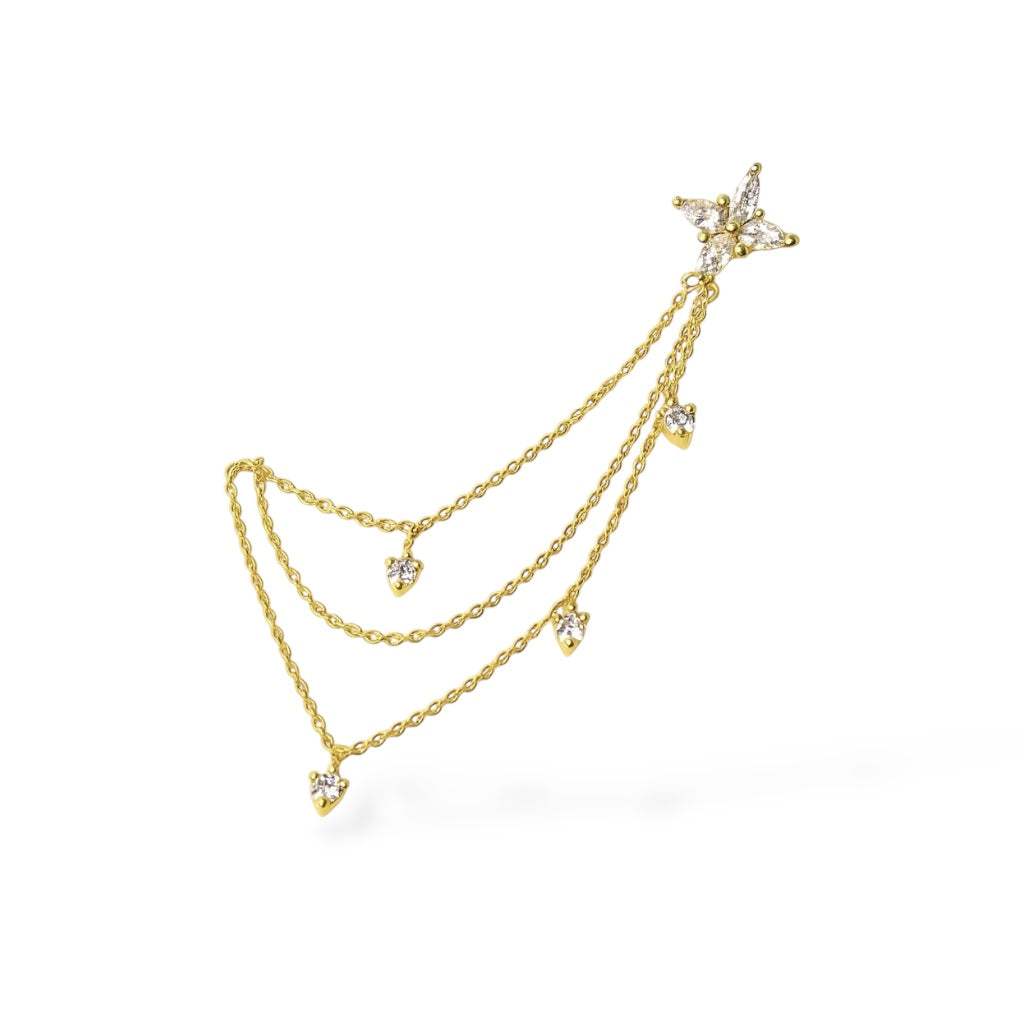 Carla Kartanesi Zincirli Küpe