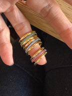 Bella Circle Fuşya Katlı Yüzük