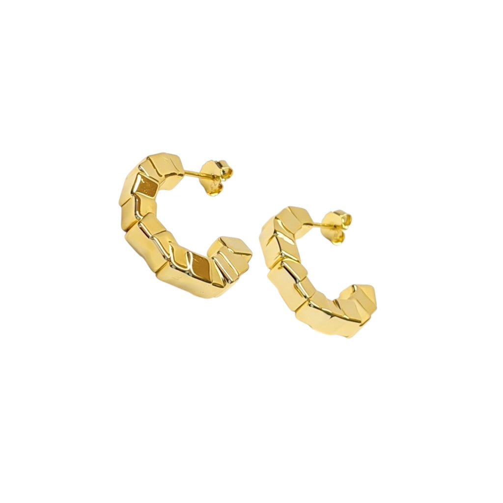 Lucca Kalın Gümüş Halka Küpe