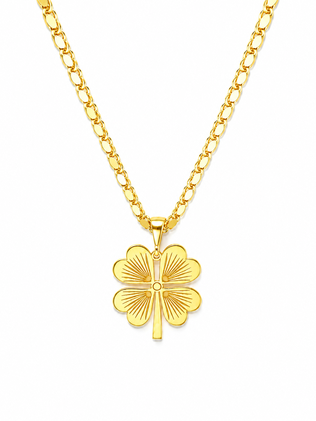 Classic Clover Thick Chain Necklace