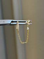 Lucca Markiz Taşlı Zincir detaylı Küpe