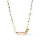 Carla Kilit detaylı Gümüş Kolye