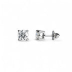 Mozanit  Yuvarlak Kesim 6 mm Tektaş Küpe