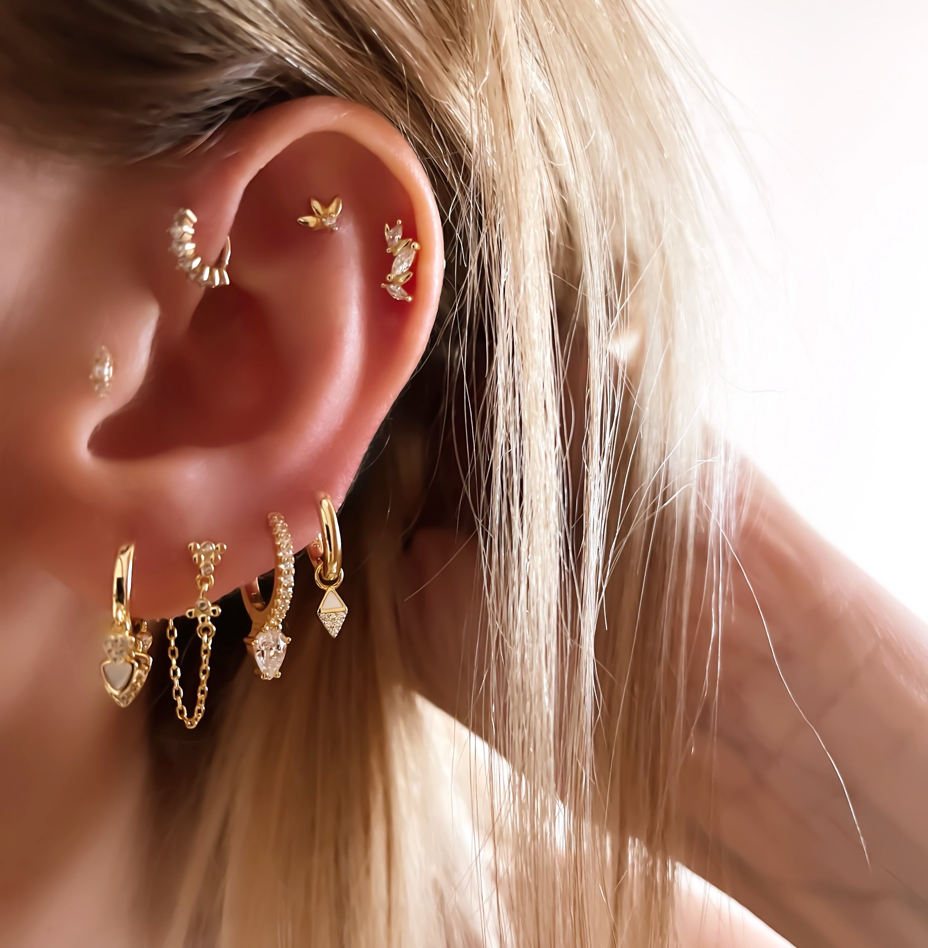 Colin Ecru Diamond Earrings