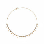 Lugo Altın Işıltılı sallantı detaylı 925 ayar gümüş Kolye