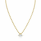 Lugo Markiz taşlı top zincir Gümüş Kolye