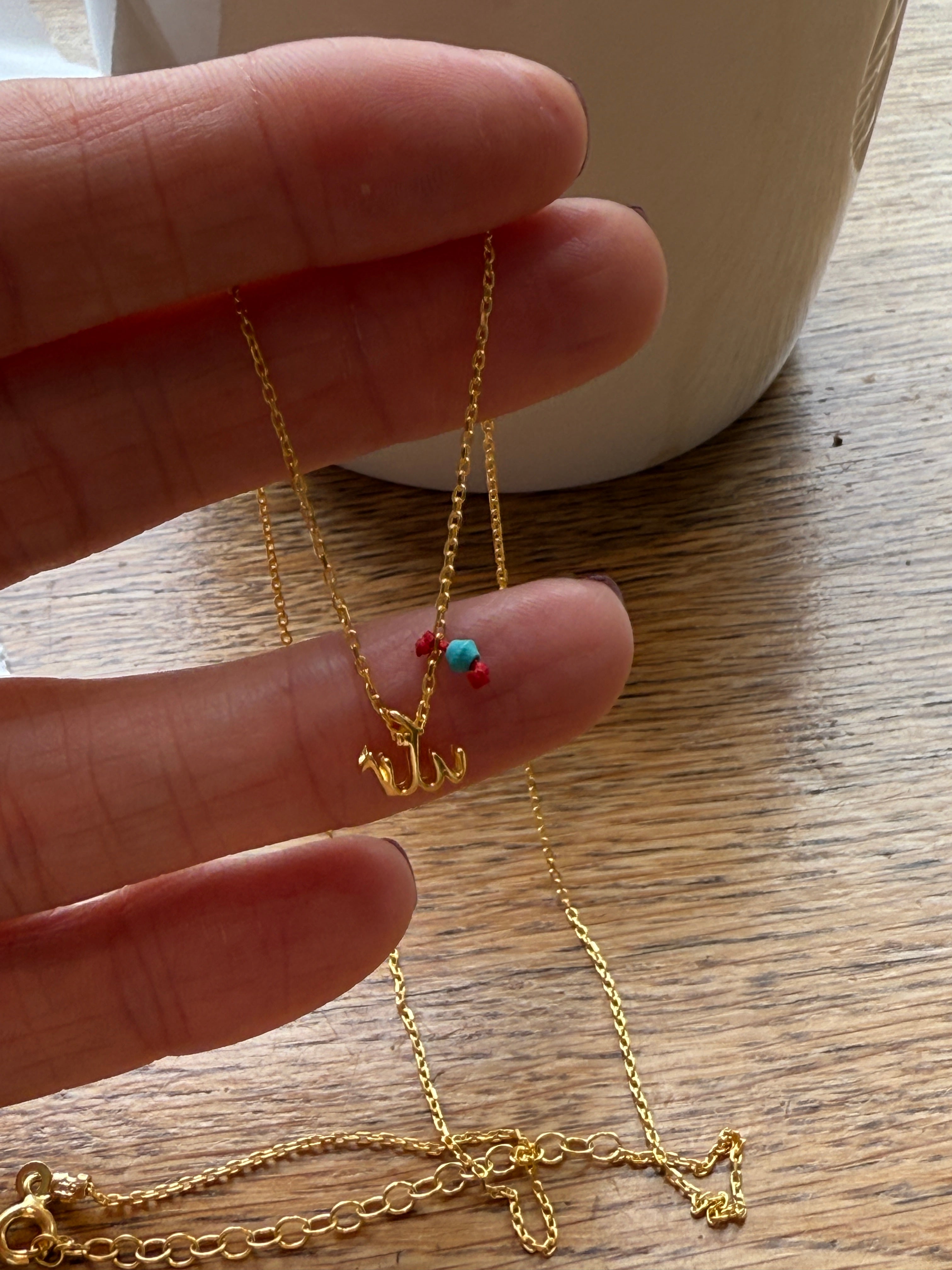 Minimal Allah Lafzı Gümüş Kolye