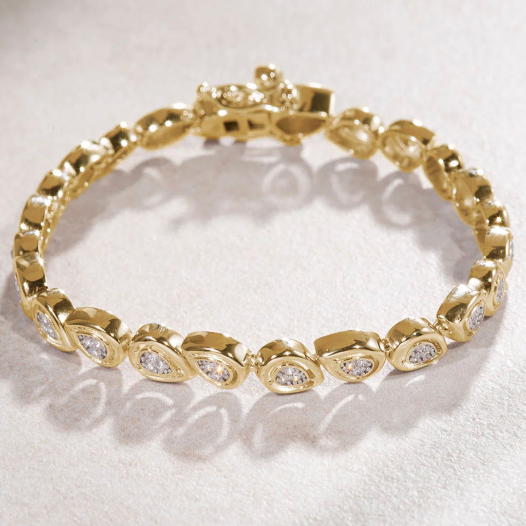 Carla Damla Suyolu Altın Kaplama Gümüş Bileklik