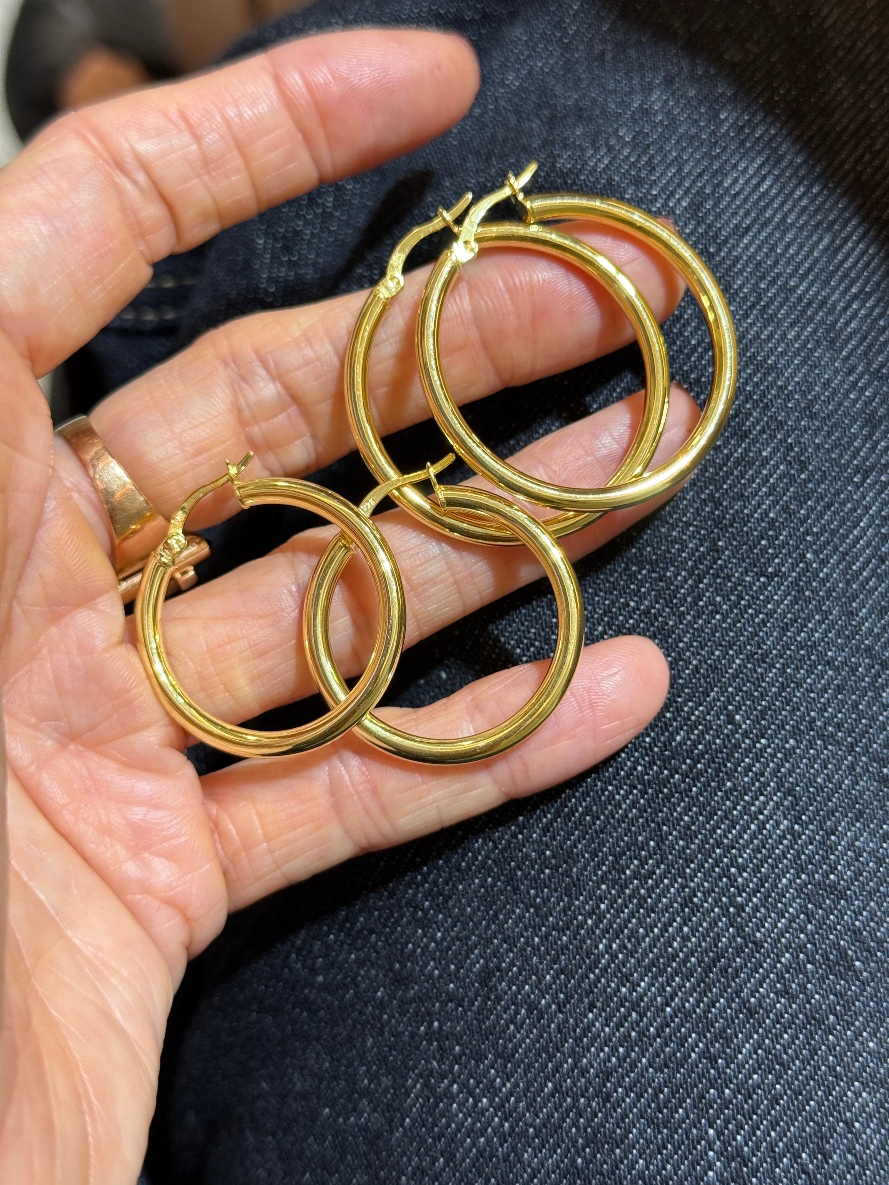 Lugo Klasik Halka 3,5 cm Küpe