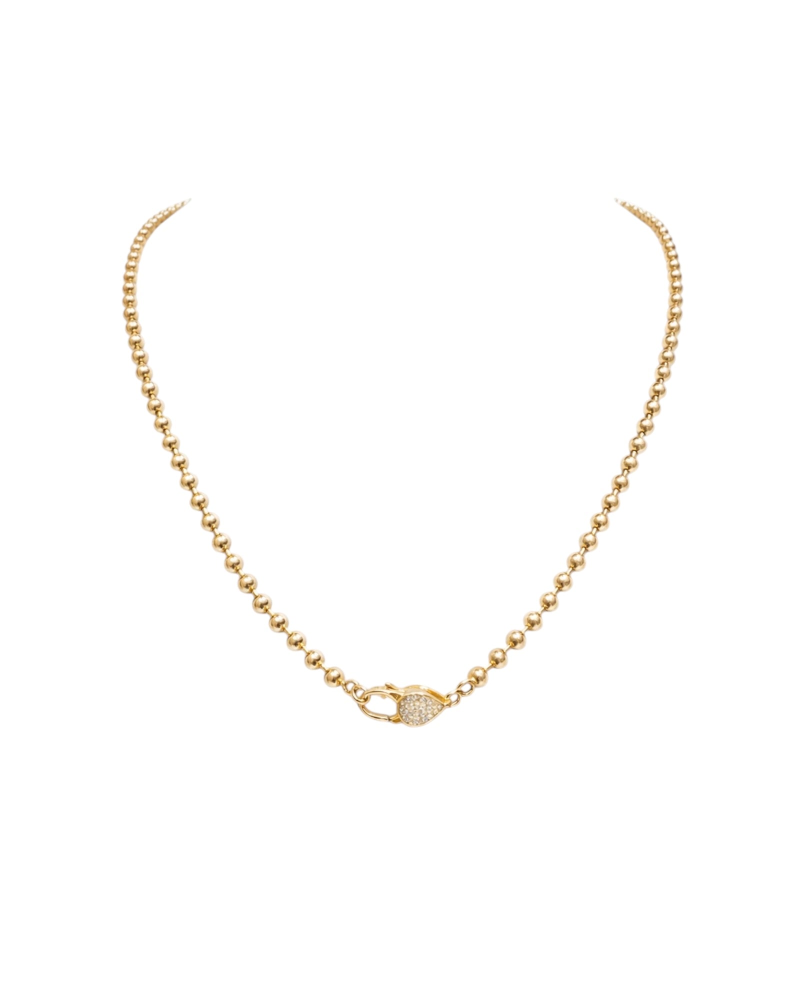 Tina Top Zincir Kilit detayli Kolye