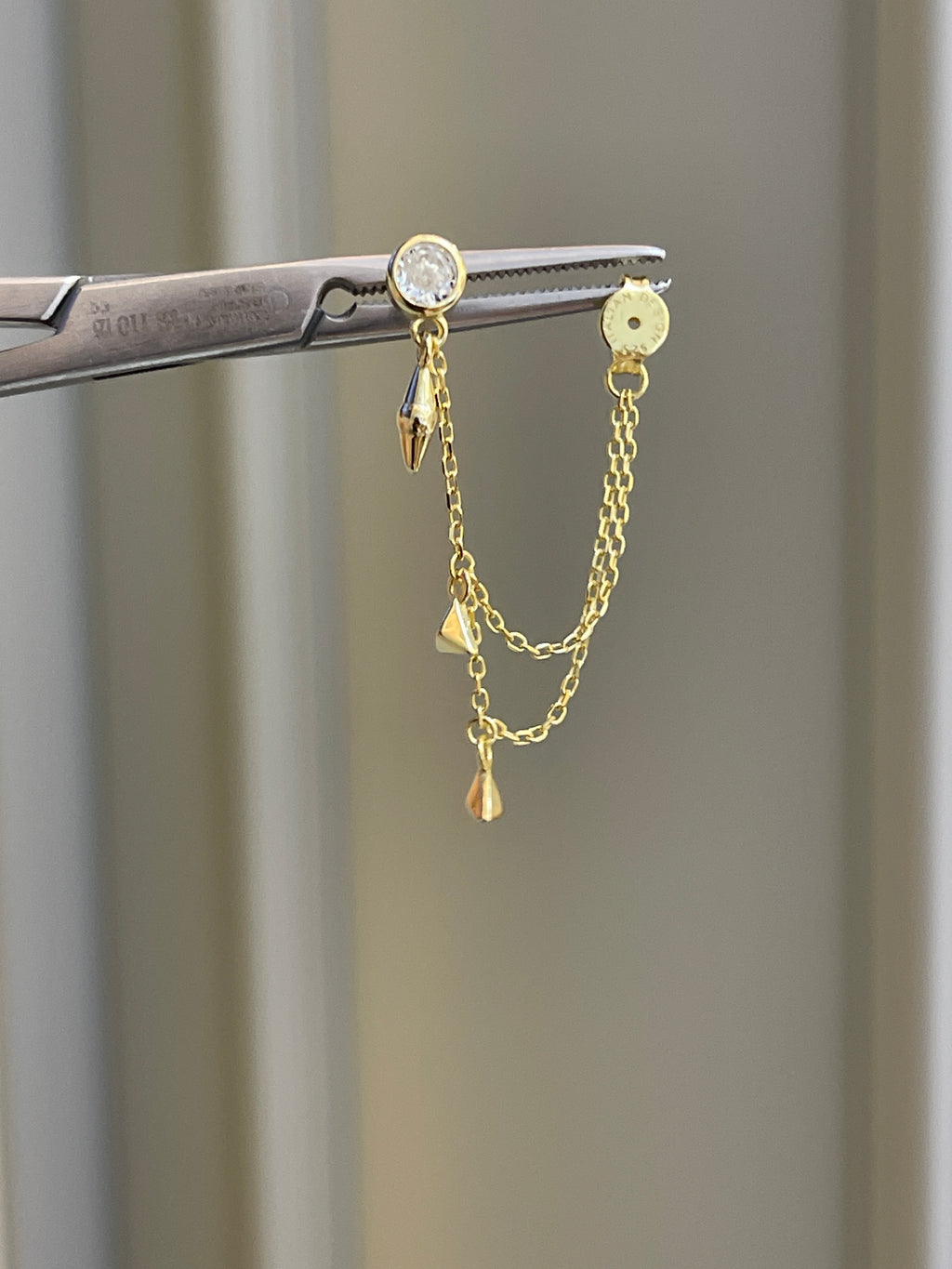 Napoli Bezel Trian Earrings