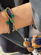 Knit Green Baguette Bileklik