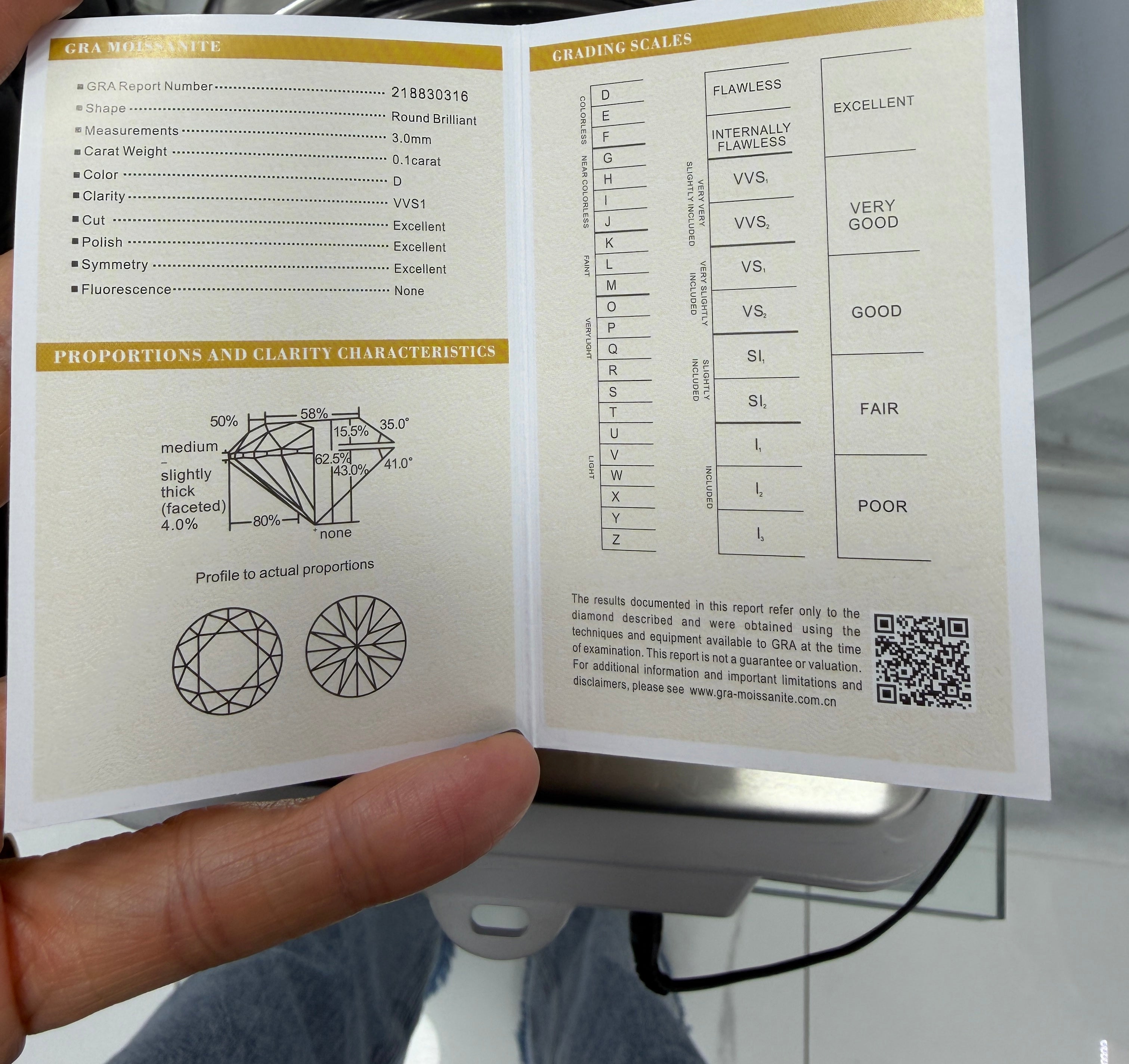 Mozanit Suyolu Bileklik Sertifikalı