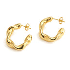 Leonie Burgu Altın kaplama Gümüş Halka Küpe