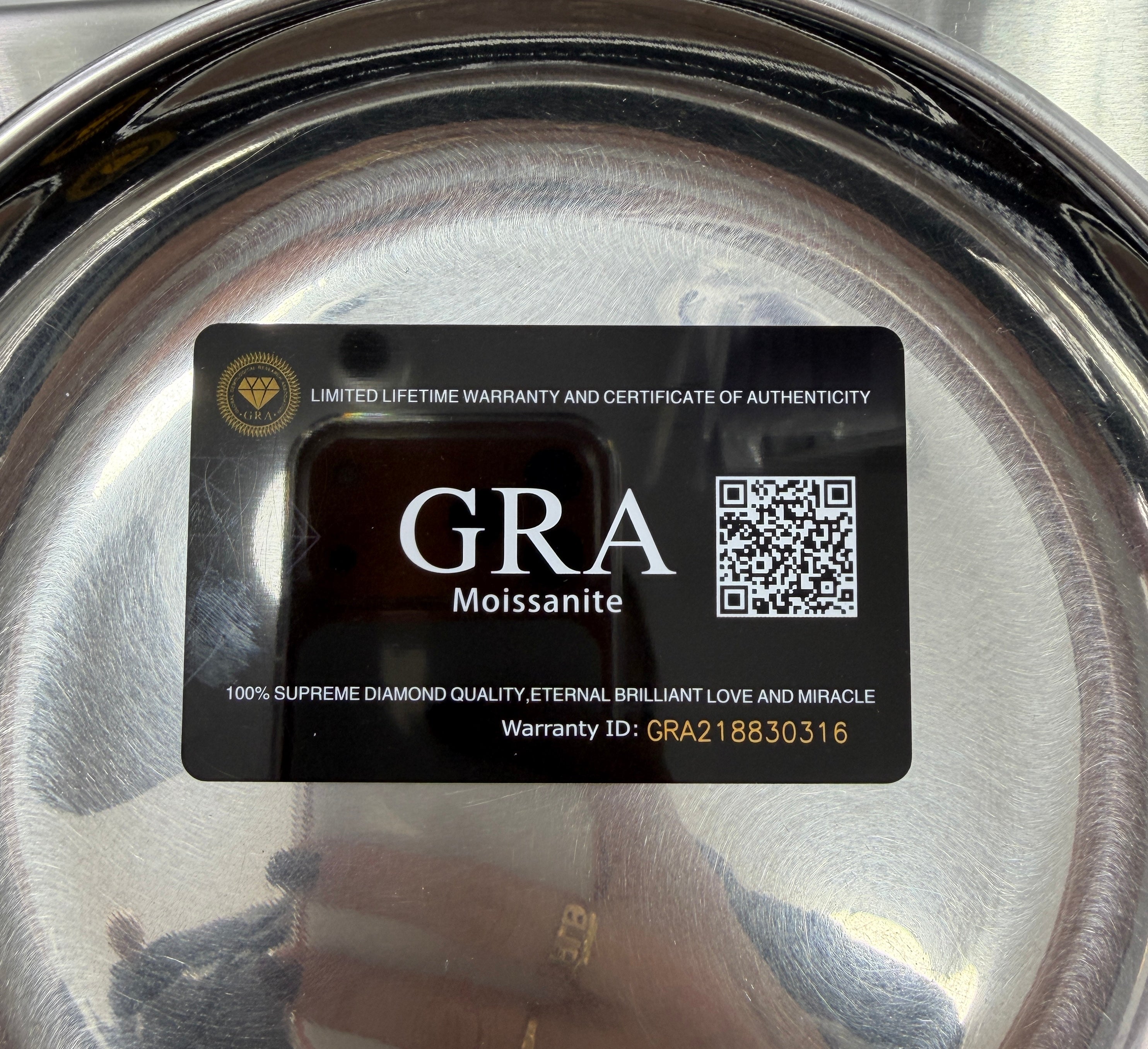 Mozanit Suyolu Bileklik Sertifikalı