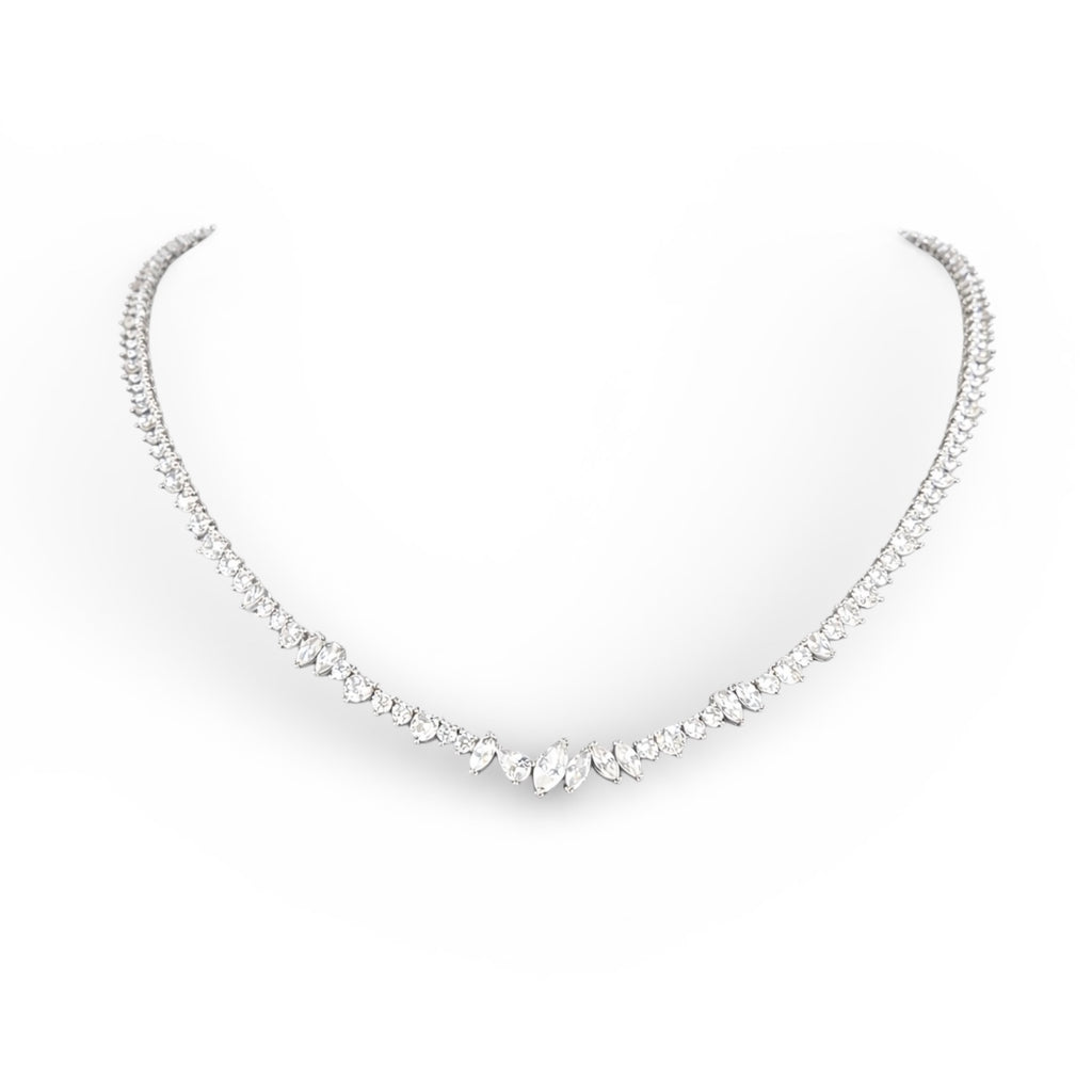 Lucca Markiz Gümüş Suyolu Kolye