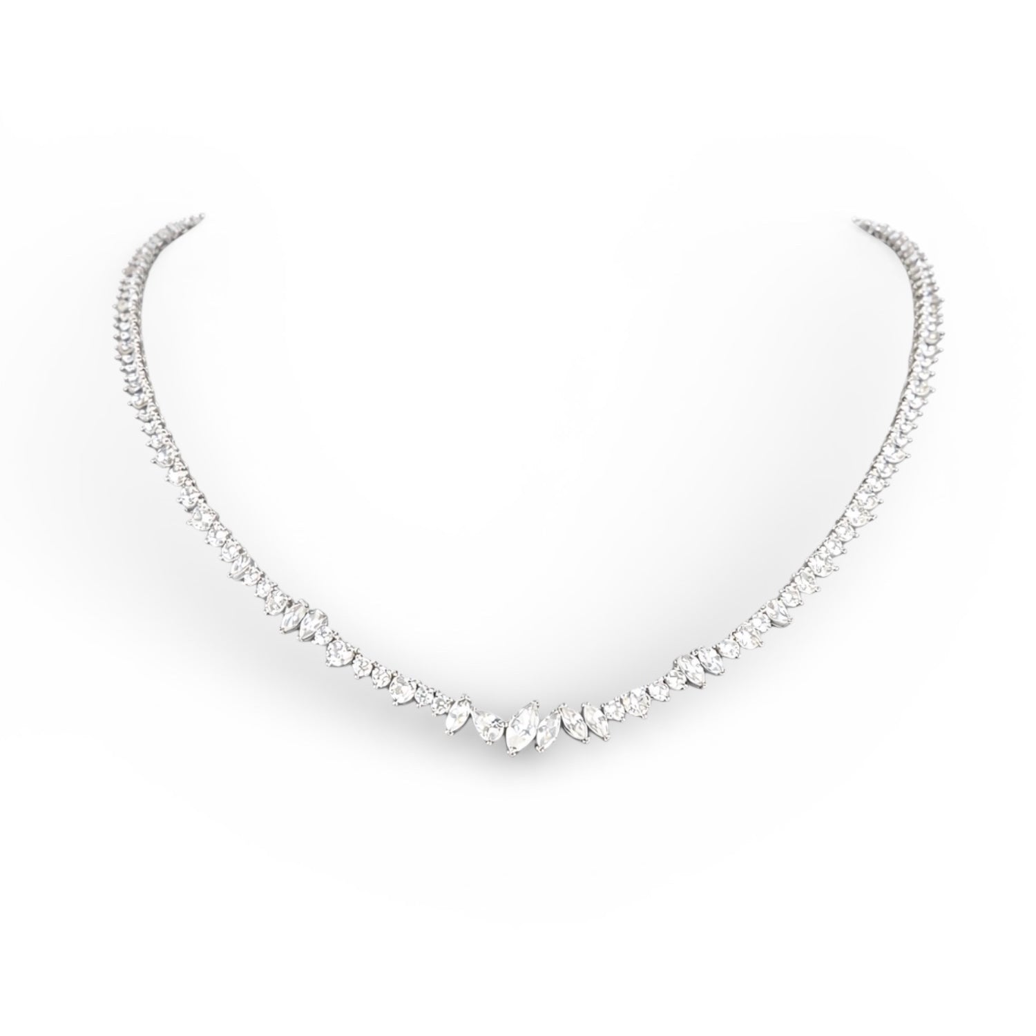 Lucca Markiz Gümüş Suyolu Kolye