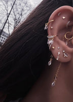 Tina Kristal detayli Kıkırdak Cuff