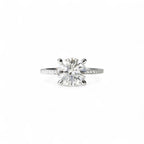 Mozanit Yuvarlak Kesim Tektaş Yüzük