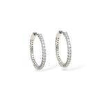 Taşlı Halka 3 cm Küpe