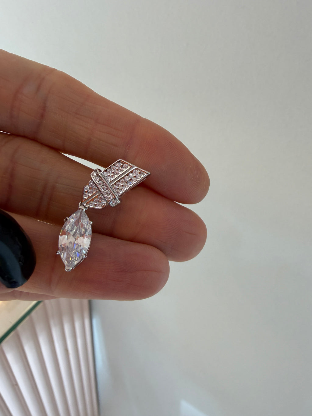 Brige Krital Geometrik Gümüş Küpe