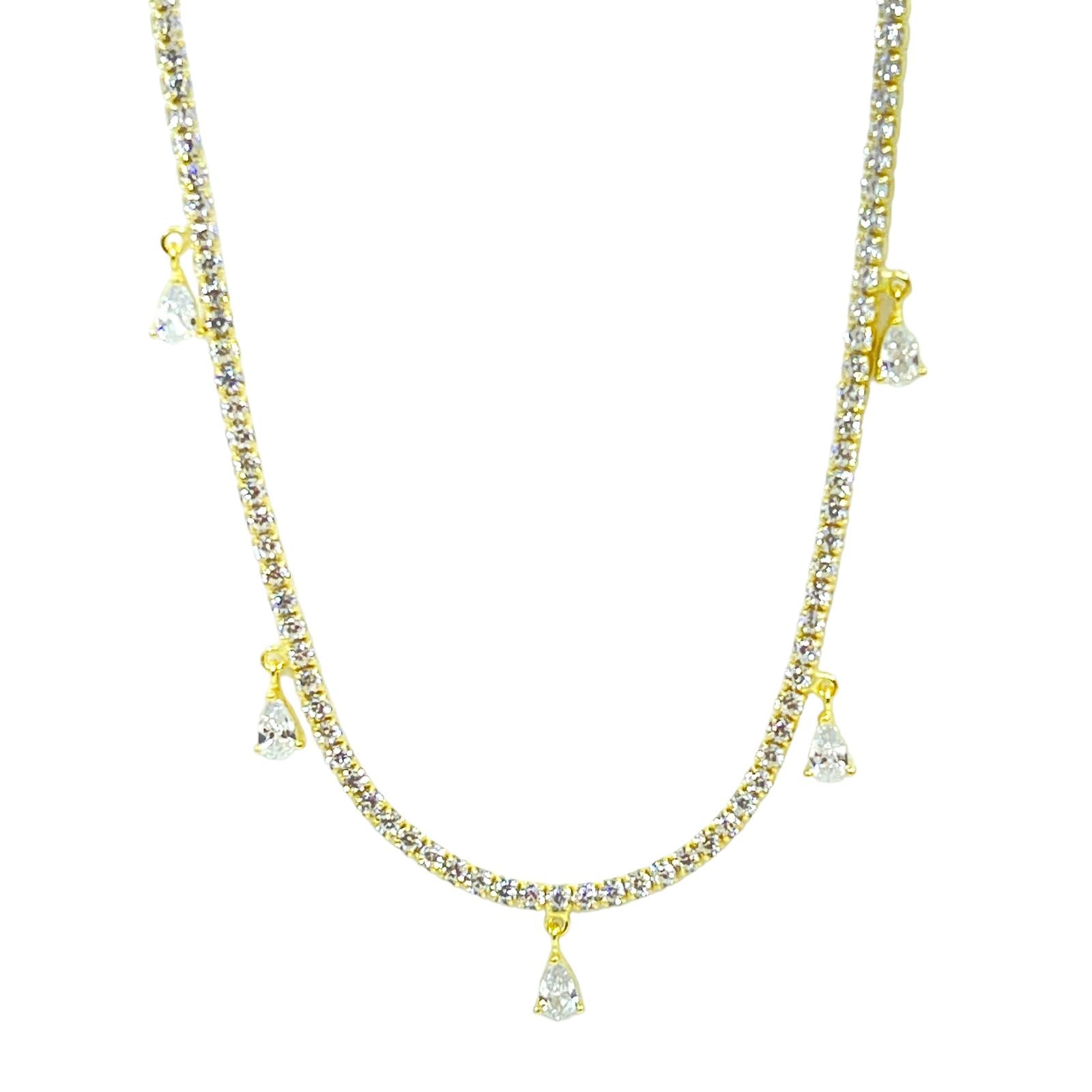 Beşli Damla Tennis Choker