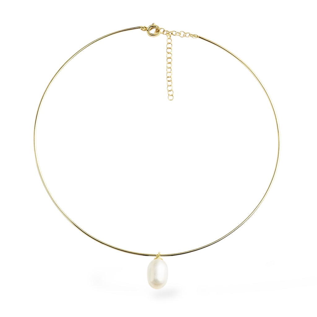 Lugo Oval inci  detaylı Cuff Kolye