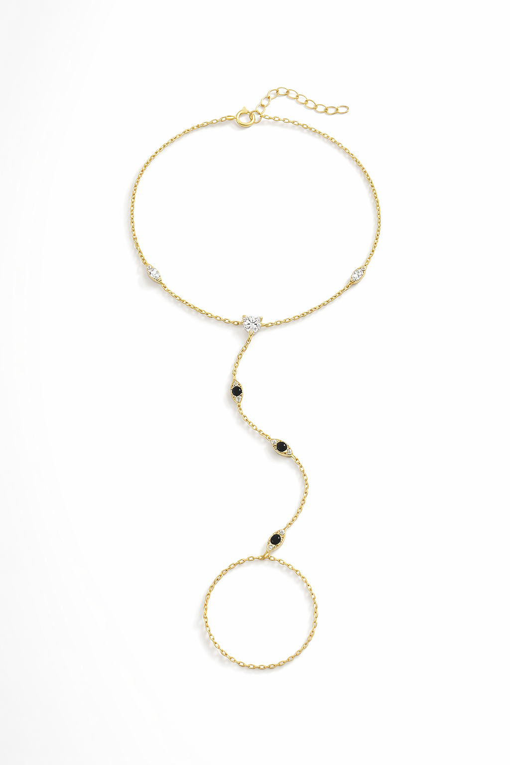 Tina Göz detaylı Altın Kaplama Gümüş Şahmaran