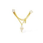 Carla Üç Zincirli Charmlı Küpe