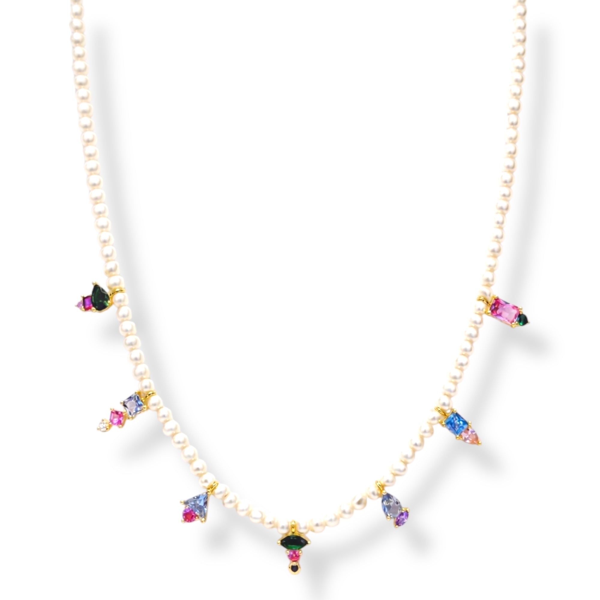 Kate İnci Gümüş charm detaylı Kolye