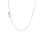 Lora Italic Side Letter Necklace