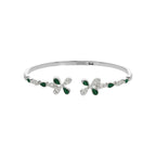 Carla Çicek detayli Gümüş Bilezik