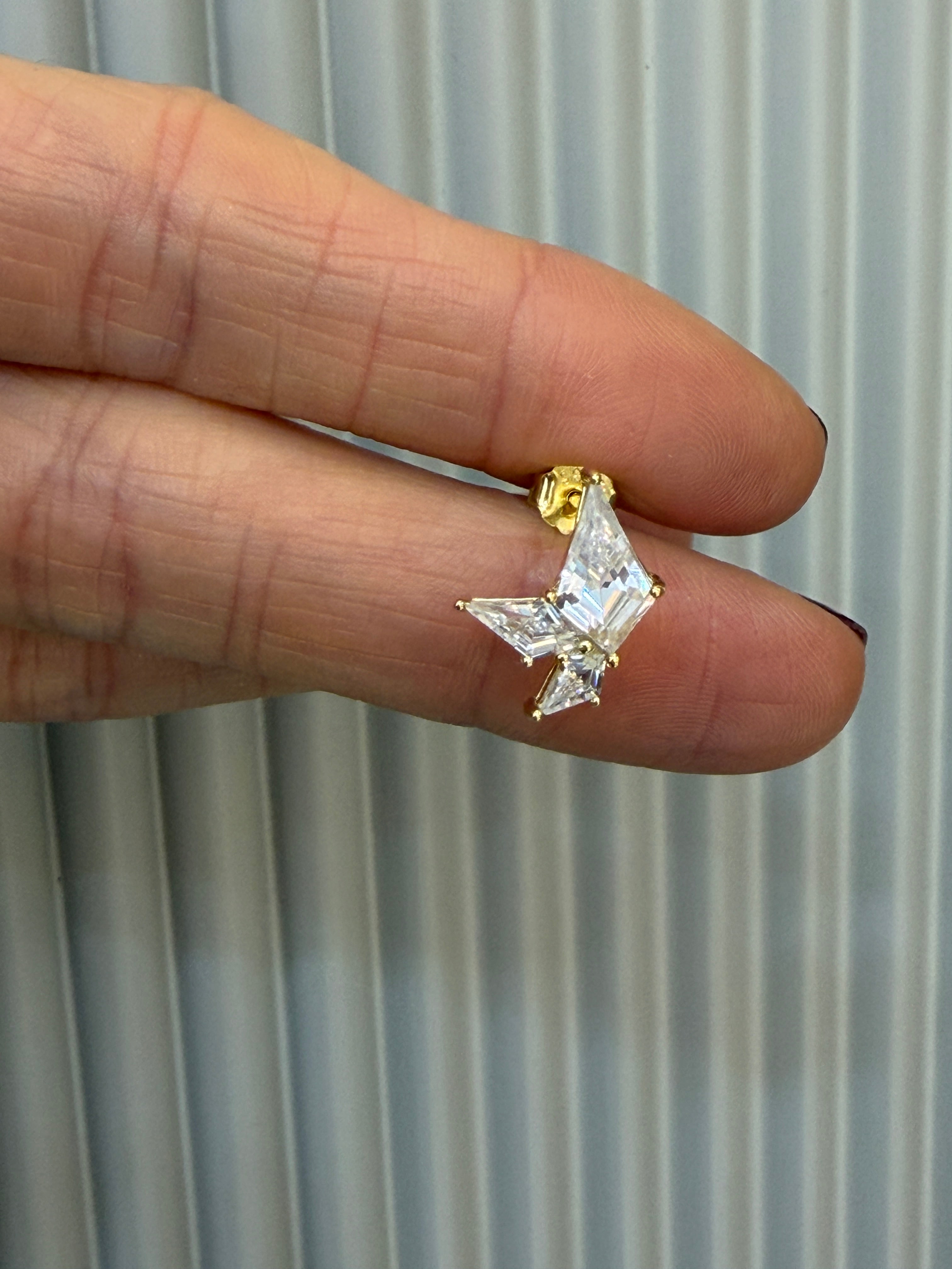 Leoni Kristal L Altın kaplama Gümüş Küpe