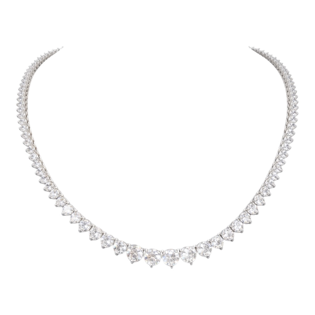 Lucca Süzme Taşlı Gümüş Suyolu Kolye