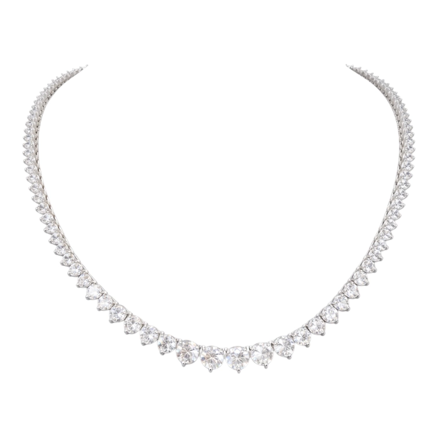 Lucca Süzme Taşlı Gümüş Suyolu Kolye