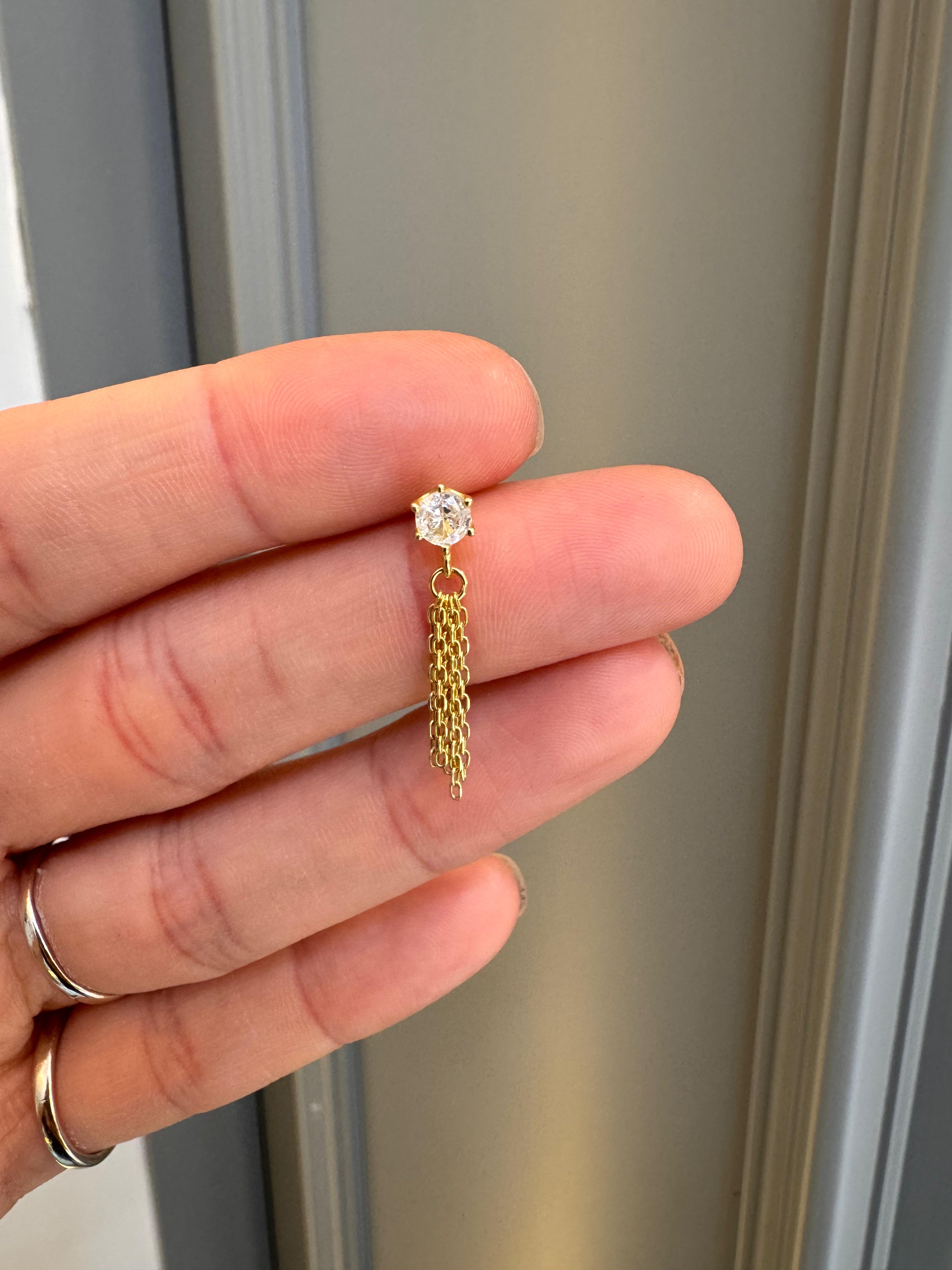 Tina 14 Altın kaplama  Gümüş 14 Piercing