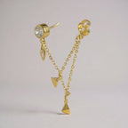 Napoli Bezel Trian Earrings