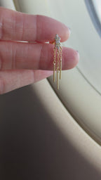 Carla 1 Zincirli Gümüş Piercing