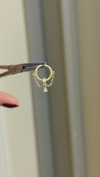 Lucca 1 Altın kaplama halka Gümüş Piercing