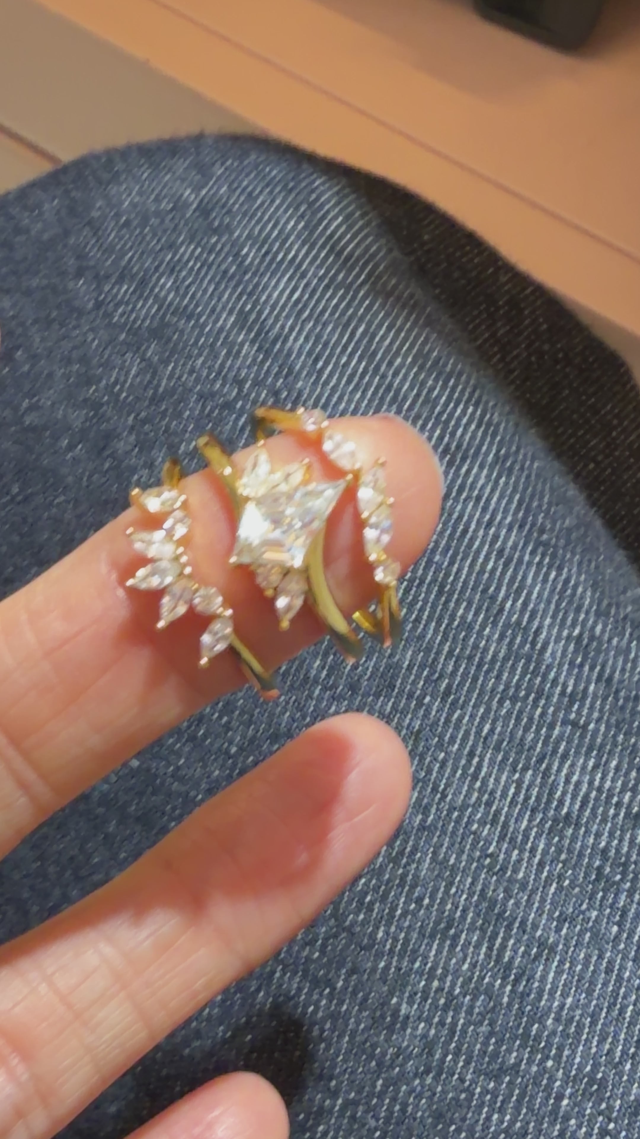 Leonie ince Kristal 3 Yüzük