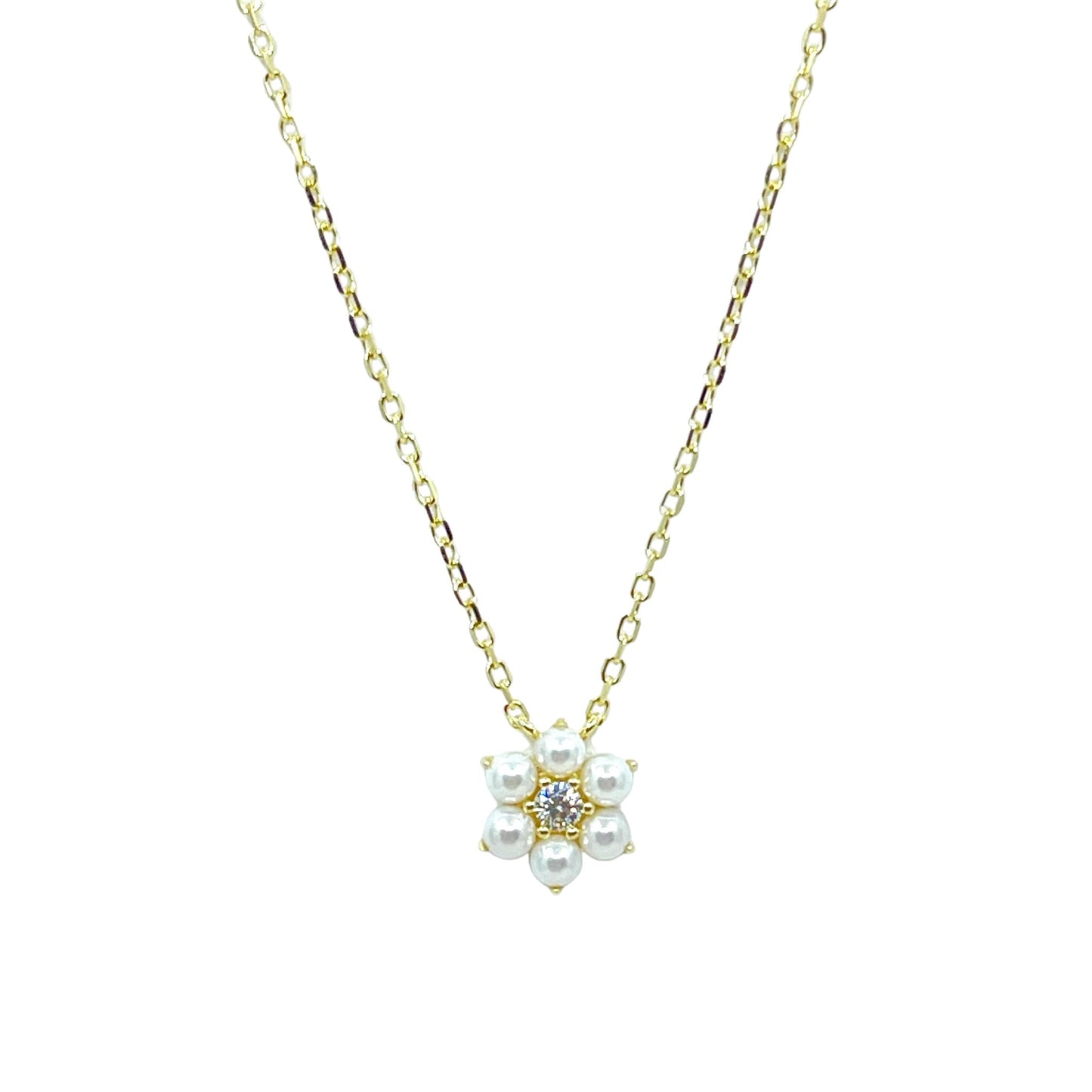 Pearl Liz Flower Kolye