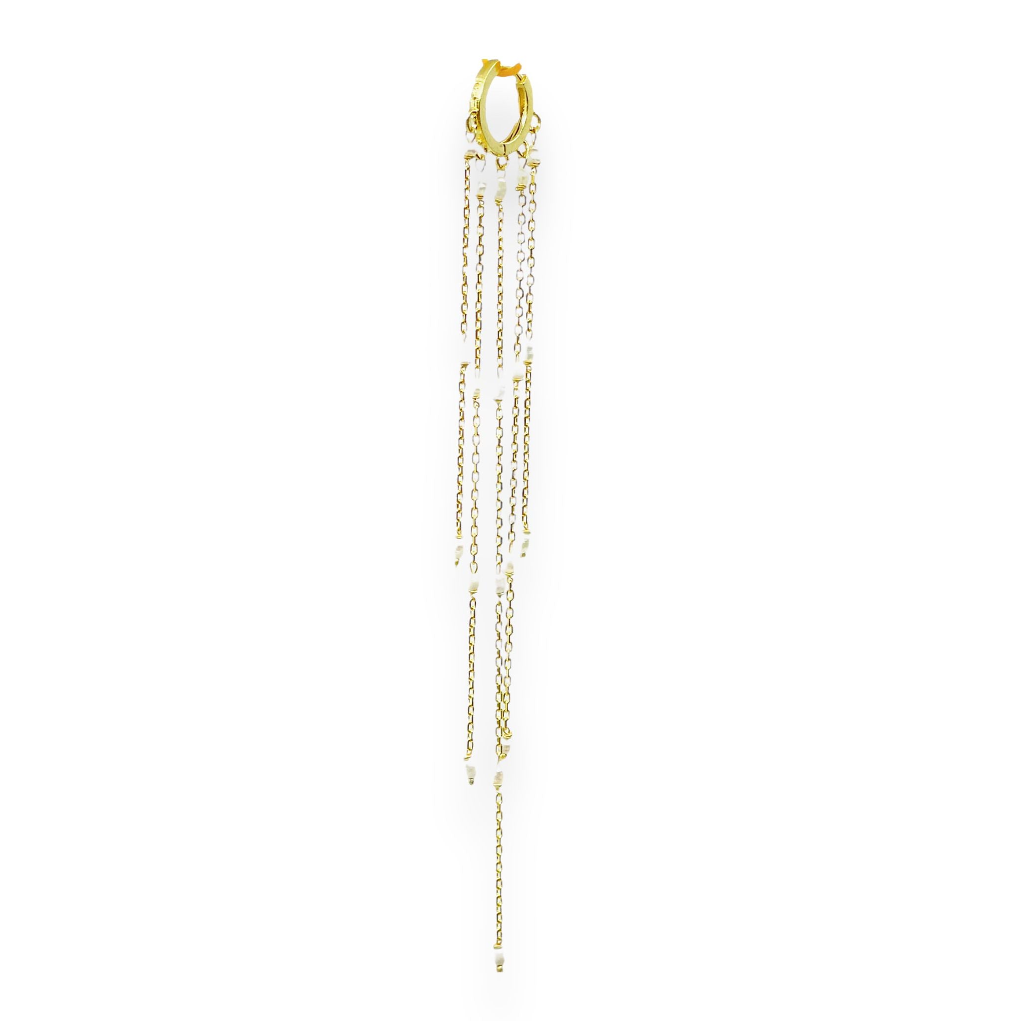 Eddie Pearl Chain Earring