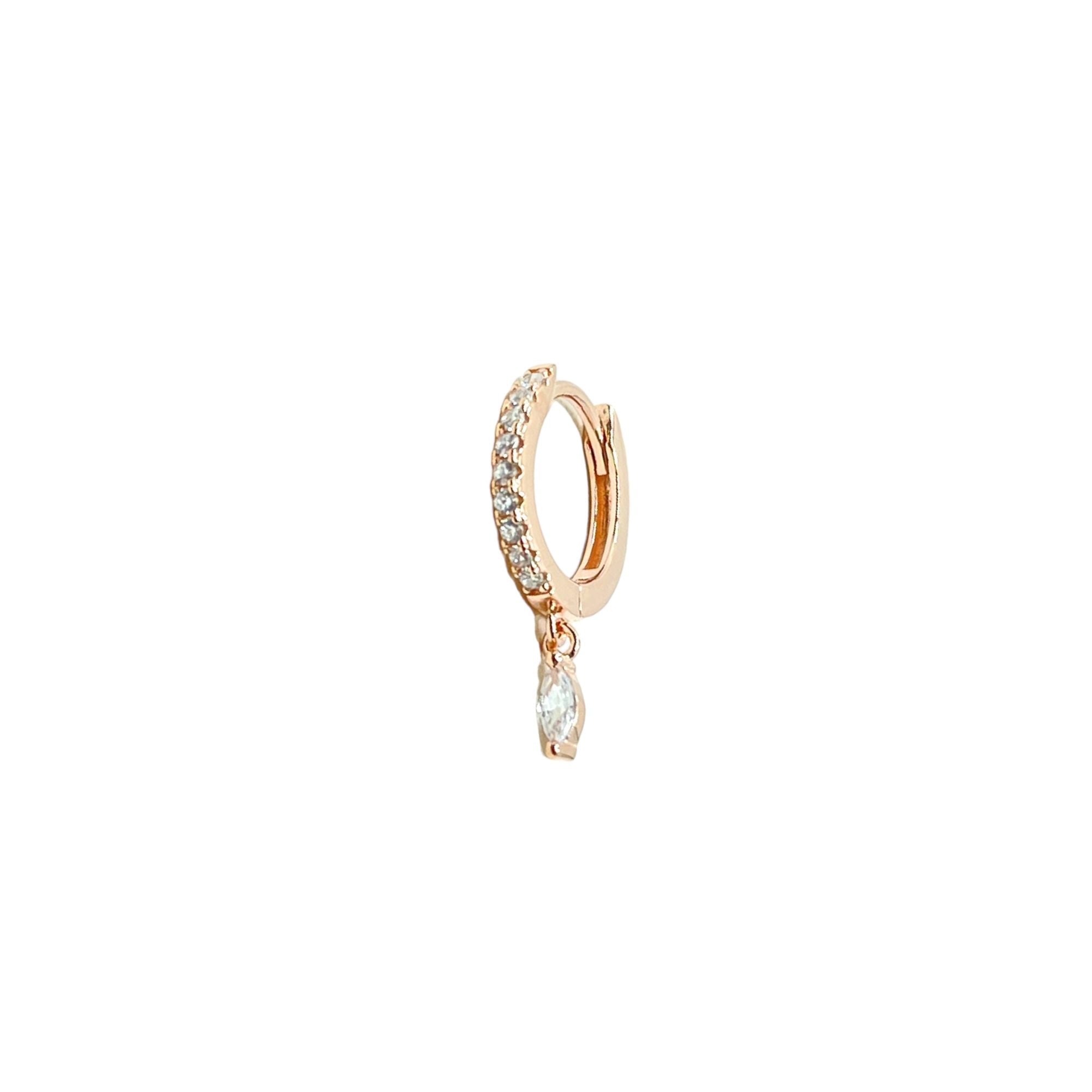 Lora Marquise Hoop Earrings