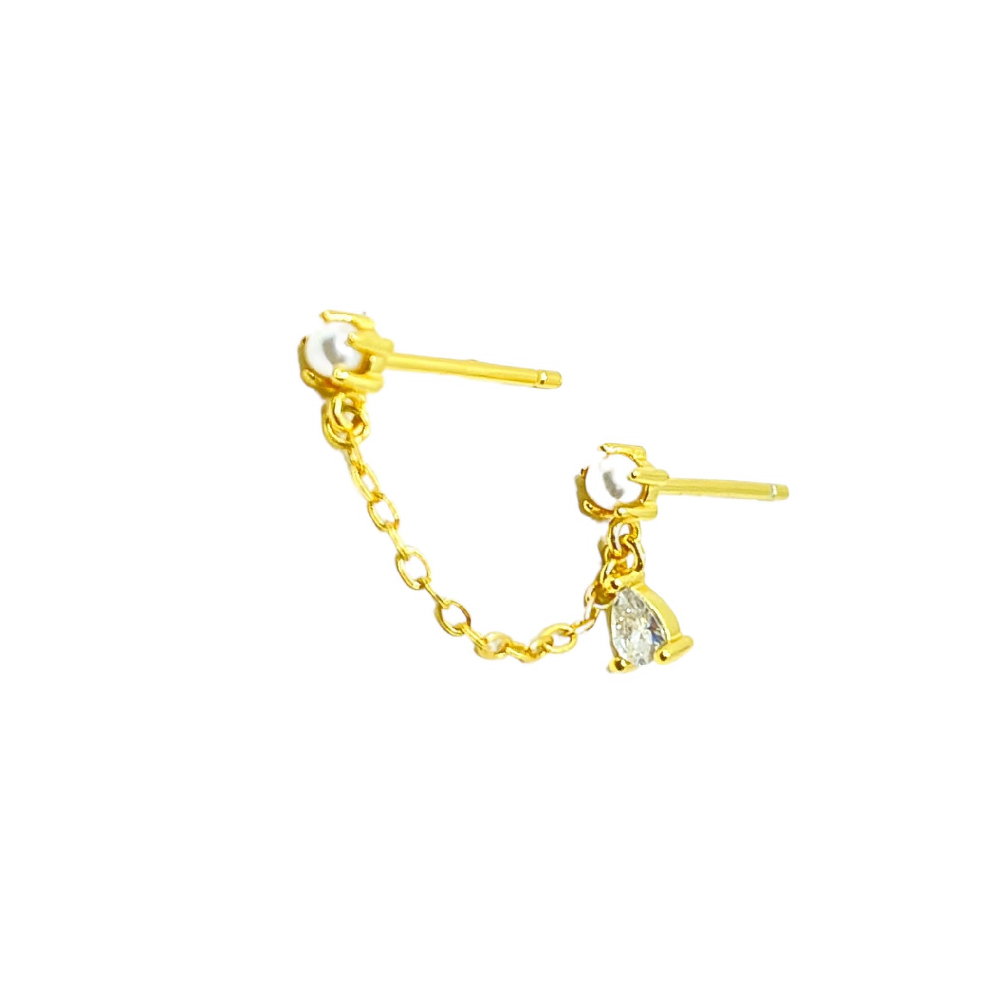 Lizza Micro Drop Pearl Earring