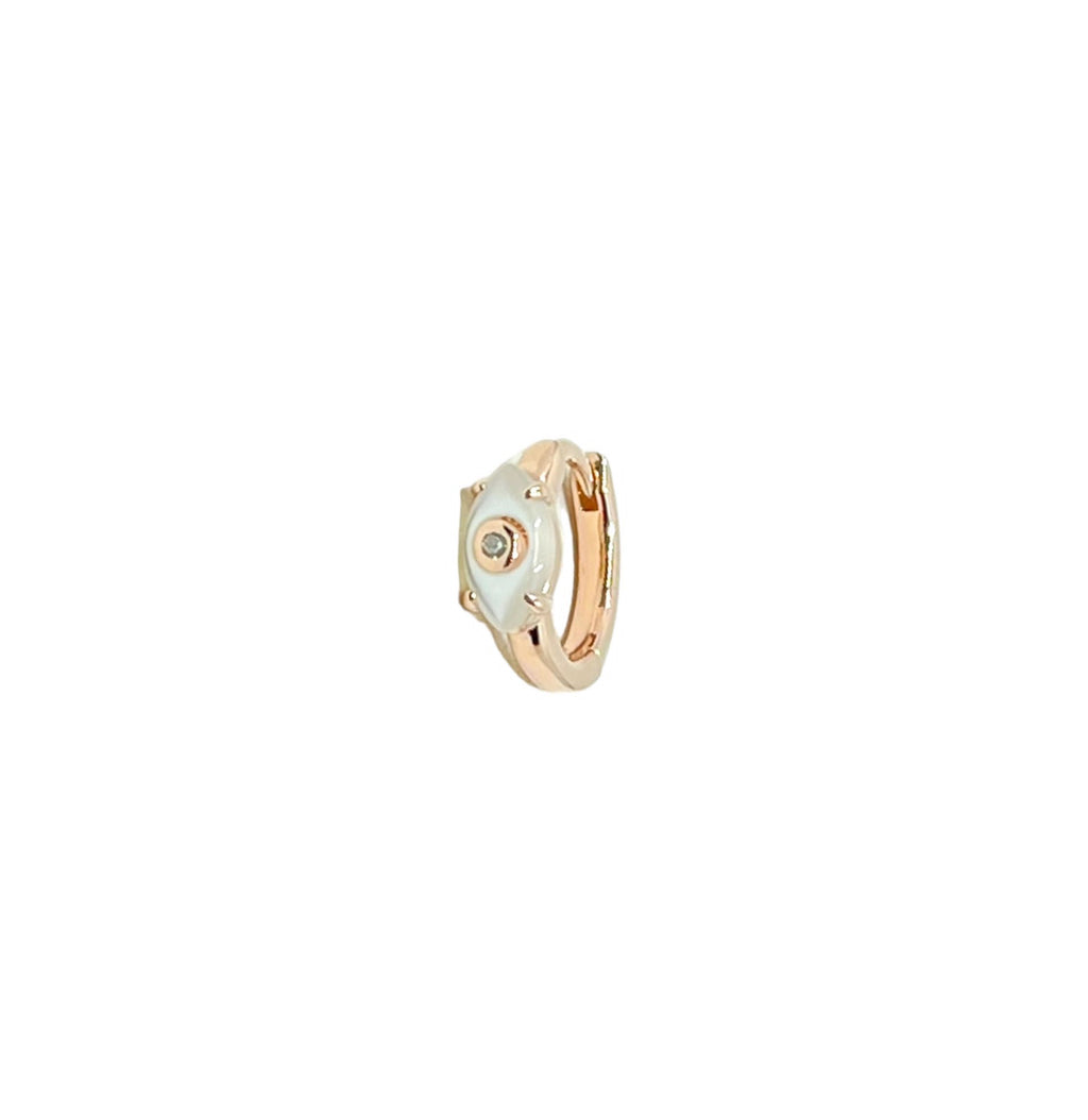 Lora Mother of Pearl Hugi Earrings