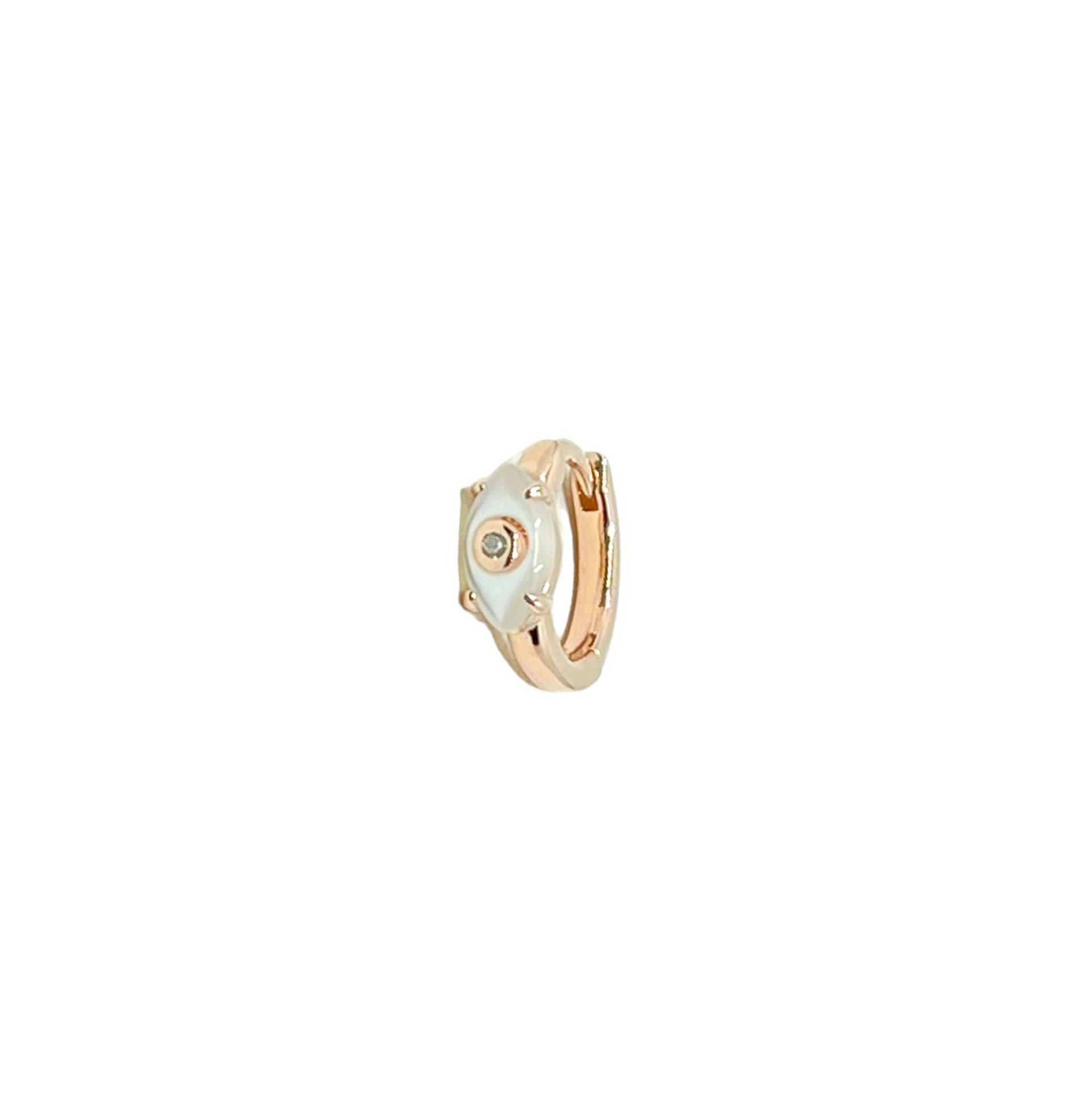 Lora Mother of Pearl Hugi Earrings