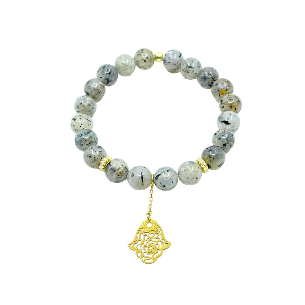 Natural Stone Hamsa Bracelet