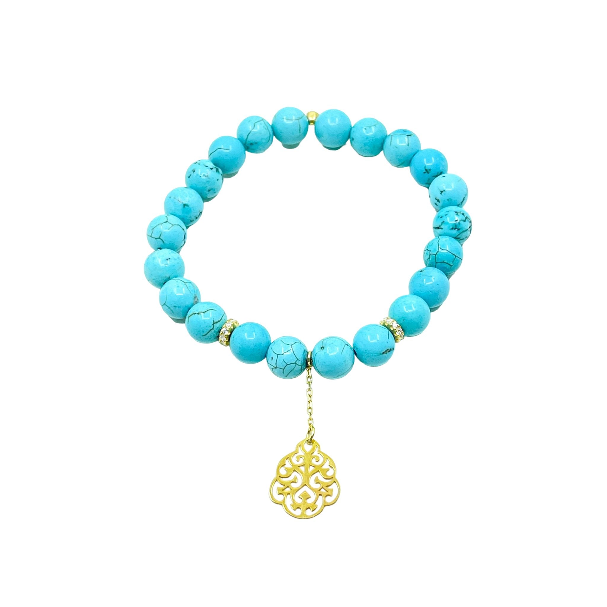 Doğal Taş Hamsa Bileklik