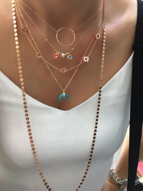 1m Sıralı Pullu Kolye