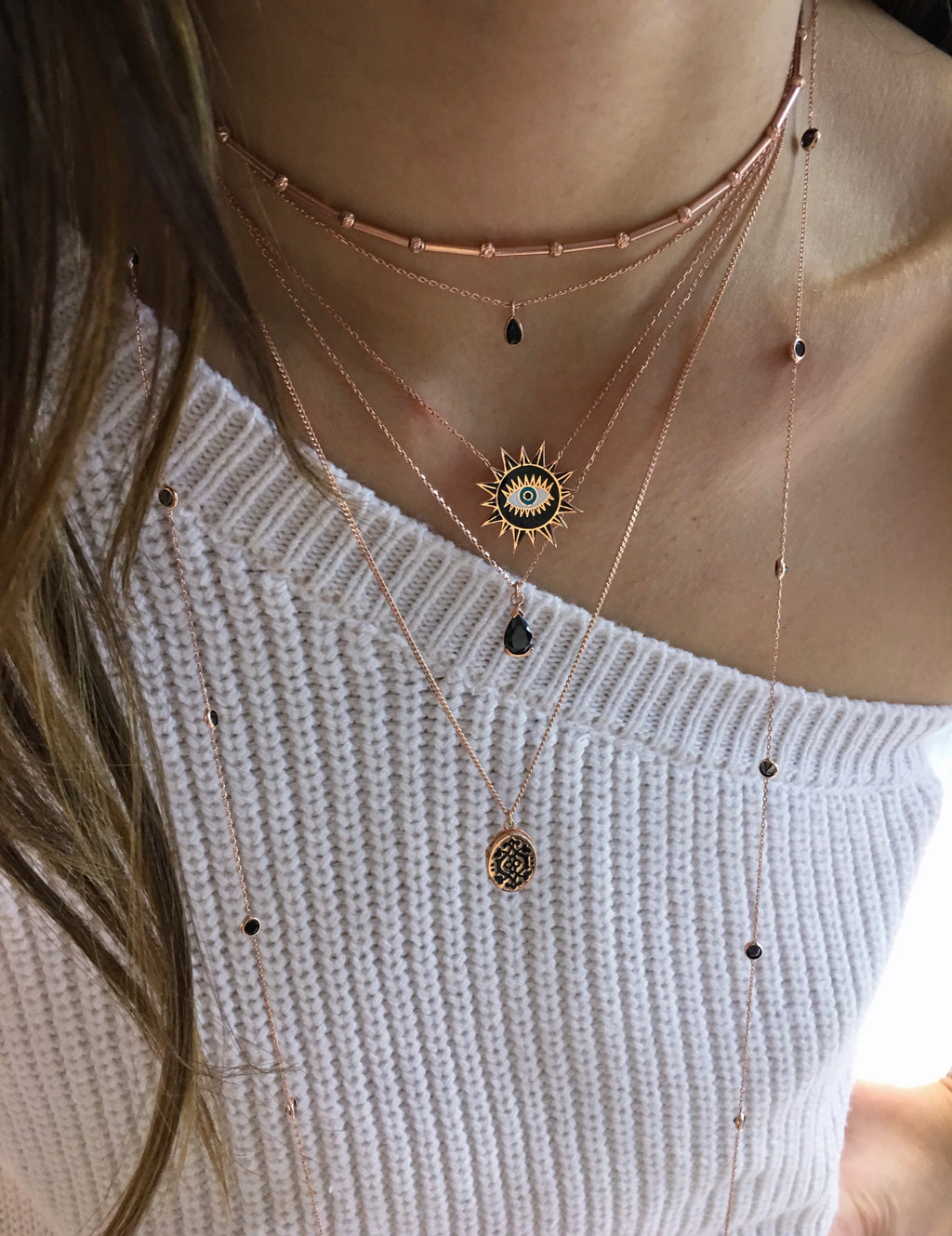 Boru Top Zincir Kolye 50 cm